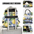 thumbnail image 3 of FORMRS Mini Backpack Purse for Women Travel Daypack Casual Shoulder Bag, Blue Plaid Lemon, 3 of 7