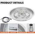 thumbnail image 2 of ChaoLink 25 Inch Round Drop-in Fire Pit Pan - Stainless Steel Propane & Natural Gas Insert, Spark Ignition Kit, 48,000 BTU, Idealsilver, 2 of 7