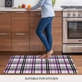 thumbnail image 5 of Purple Black Plaid Door Mat&nbsp;Indoor Outdoor Entrance, Non Slip Small Rug for Kitchen Bathroom Entryway Rug, Farmhouse Purple Black Checkered Washable Doormat Floor Mat 18x30 Inch, 5 of 8