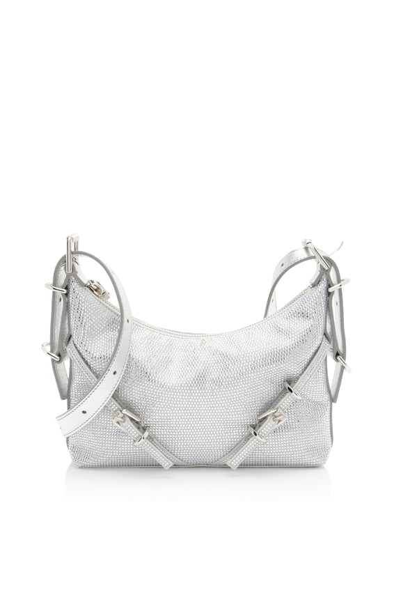 Pre-Owned Givenchy Satin Crystal Voyou Mini Shoulder Bag