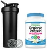 Orgain Organic Plant Based Protein & Superfoods Powder, Vanilla Bean (2.02 LB) with BlenderBottle Classic V2 45-Ounce Shaker Bottle for Protein Shakes, Black and Bonus Nutrition Basics Whisk Ball