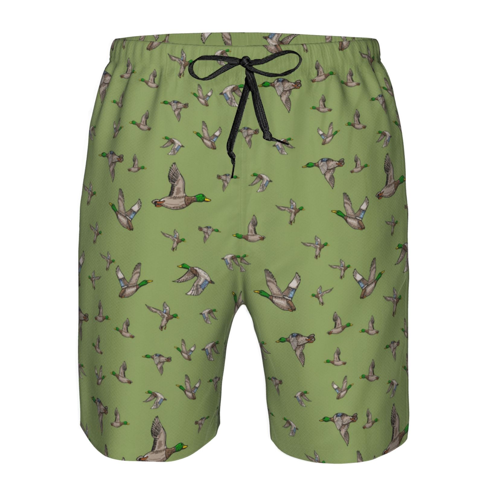 Vsdgher Mallard Duck Men's Beach Shorts, Surfing shorts, Swim trunks, Quick Dry Swim Trunks for Surfing Beach Fun -Small