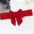 thumbnail image 4 of Women Big Bow Elastic Waist Belt, Stretchy Wide Waist‑band Decorative Sash for Dress, Coat and Down Jacket, 4 of 5