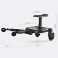 thumbnail image 2 of Universal Stroller Board 2 In 1 Stroller Ride Board Buggy Wheeled Board Seat Pedal Buggy Board with Seat Auxiliary Pedal Adapter Pushchair Connector Anti-Slip, Max Load 55lbs, 2 of 7