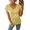 Yellow, variant on GIFFIMY Women's Bohemian Celestial Graphic V-Neck Short Sleeve T-Shirt Mint Relaxed Fit Everyday Top