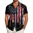 thumbnail image 2 of Linfrsh Patriotic T Shirts for Men USA American Flag Men Women Kids Bald Eagle Patriotic T-Shirt(Black,M), 2 of 6