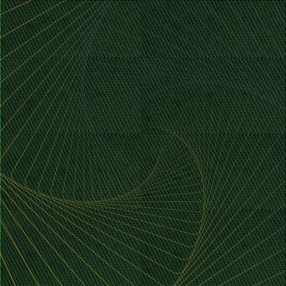 Ahgly Company Machine Washable Indoor Square Transitional Deep Emerald Green Area Rugs, 5' Square