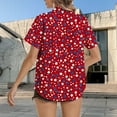 thumbnail image 4 of LWITHSZG 4th of July Short Sleeve Button Down Patriotic Shirts for Women Dressy Casual Lapel Collar Plus Size Graphic Tees, 4 of 5