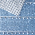 thumbnail image 4 of Pasadena Medallion Blue 3-Piece Microfiber Quilt Set with Tassels - Full/Queen, 4 of 5