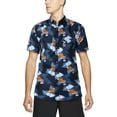 thumbnail image 1 of Hat and Beyond Men's Premium Hawaiian Flower Pattern Printed Button Shirt, 1 of 7