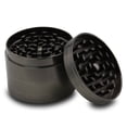 thumbnail image 3 of Molinillo de hierbas secas con recogedor de polen, molinillo de tabaco para malas hierbas con diseño de 4 capas y 3 cámaras, aleación de zinc (1,57", negro), 3 of 8