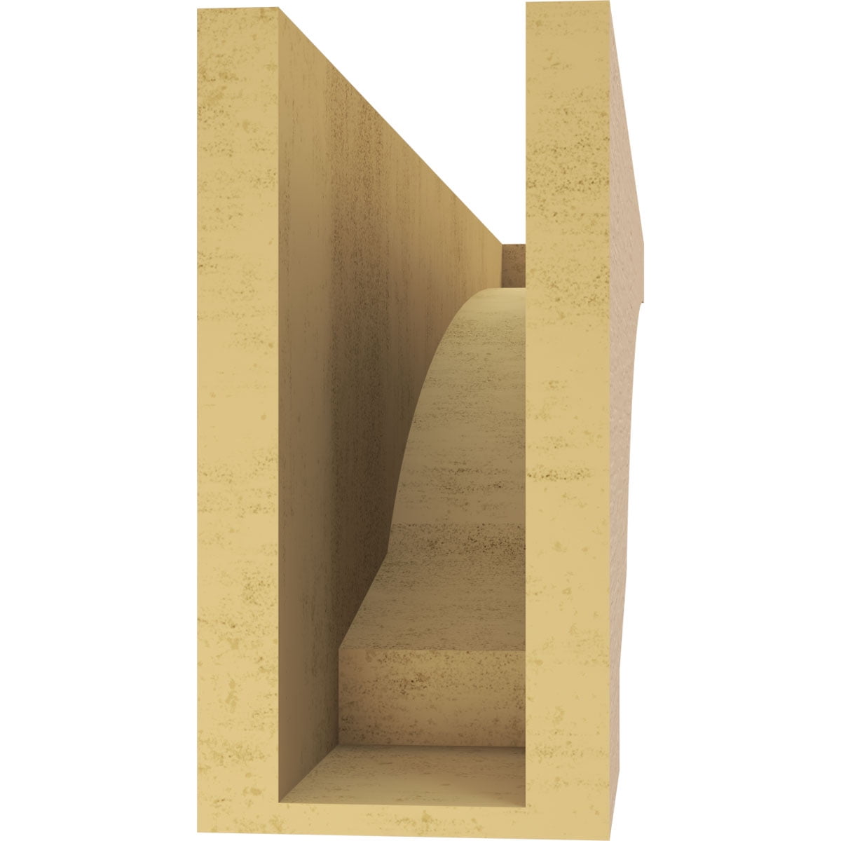 5"W x 30"D x 10"H Thin Moab Rough Cedar Woodgrain TimberThane Corbel, Primed Tan