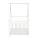 thumbnail image 5 of FABATO Base de Cama Montessori para niños - Tamaño Base Cama Individual -Muebles con Marco de Metal y diseño Estilo casa para niños con Techo Triangular - (Blanco), 5 of 7