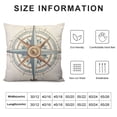 thumbnail image 5 of JEUXUS  Cushion Covers Vintage Compass Antique Pattern Global Geography Direction Square Soft,Pillow Cases Decor for Couch Bedroom Sofa Living Pack of, 5 of 5