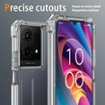 thumbnail image 4 of TJS for TCL K32 5G / K33 5G Phone Case, with Tempered Glass Screen Protector, Full Body Protective Heavy Duty Hybrid Bumper Cover (Clear), 4 of 5
