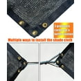 thumbnail image 4 of 90% Black Heavy Duty Shade Cloth for Garden - 3 Ft X 10 Ft Sun Shades Netting Outdoor Patio with Grommets, Shade Tarp Cover for Plant,Porch Screen,Pergola,Greenhouse,Swimming Pool, 4 of 8