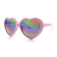 thumbnail image 6 of Womens Lolita Rainbow Mirror Lens Thick Plastic Heart Shape Sunglasses Pink, 6 of 8