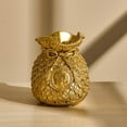 thumbnail image 2 of Florero Jardinera Bolsa de dinero Forma Caja de monedas Alcancía Artesanía Feng Shui para decoración Mobiliario Oro SM SunniMix Florero de maceta, 2 of 8