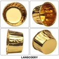 thumbnail image 4 of LANSCOERY 100 Pcs Gold Cupcake Cups Cupcake Liners Cupcake Baking Cups Muffin Liners Muffin Cups Holders Baking Cups Ramekins Cupcake Baking Mold for Wedding,Parties,Birthday,Baby Shower, 4 of 8