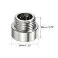 thumbnail image 3 of Uxcell G1/2 Female to G1/2 Male Thread 10mm Stainless Steel Extension Pipe Fitting 2 Pack, 3 of 5