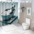 thumbnail image 7 of Panda in bathtub  Bathroom Decor Set , multi size Colorful Luxurious Graphic Print Polyester Fabric Fashion Bathroom Decor Sets with Hooks  Shower Curtain Set Chic Modern Bathroom Decor shower, 7 of 7