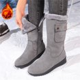 thumbnail image 5 of Willtoo Winter Boots for Women Side Zip Mid‑Calf Outdoor Walking Shoe, Pocket Decor Round Toe Wedge Snow Boots Warm Lined Non‑Slip Fashion Footwear, 5 of 5