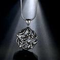 thumbnail image 3 of Jewmon Wiccan Pentagram Necklace for Men Pentacle Star Entwined Snake Protection Pendant Necklace Graduation Gifts for Him Son, 3 of 9
