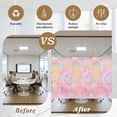 thumbnail image 5 of Rainbow Color Window Privacy Film, Fantasy Colorful Ombre Swirl Static Cling UV Sun Blocking Heat Control Window Tint Day and Night, Non-Adhesive Reusable One Way Windows Privacy Cover 17.7''x78.7'', 5 of 7