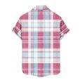 thumbnail image 5 of Womens Plaid Shirts Short Sleeve Button Down Shirt Casual Basic Tops Plus Size Tunic T Shirt, 5 of 5