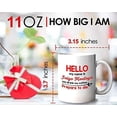 thumbnail image 2 of Sarcastic Coffee Mug 11 oz, Hello My Name Is Inigo Montoya Funny Unique Joke Comedy Sarcasm Humor Creative Satire Laugh, White, 2 of 7