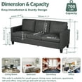 thumbnail image 2 of LAZZO 72" W 3 Seater Couch Sofa with USB Ports (Dark Grey), 2 of 7