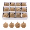 thumbnail image 2 of Christmas Ornaments Set, 12pcs 2.36" Christmas Balls with Unique Embossed Patterns, Shatterproof Plastic Baubles Boxed for Xmas Tree Decorations, Holiday Party, Wedding and Home Décor, 2 of 9
