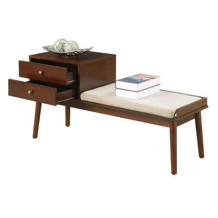 Convenience Concepts Designs4comfort Van Dyke Mid Century Bench