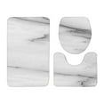 thumbnail image 2 of Bathroom Rugs Set 3 Pieces Super Soft and Comfortable with Toilet Seat Cover Light Gray, 2 of 8