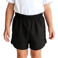 thumbnail image 2 of CQONEPT Boys Girls Shorts Summer Elastic Waist School Uniform Shorts with Pockets 5-14 Years Black 1 Years, 2 of 7