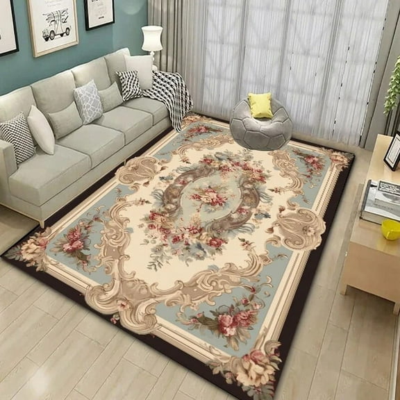 European Style Carpets for Living Room Luxury Design Sofas Area Rugs Bedroom Room Decor Bedside Soft Floor Mat Anti-skid