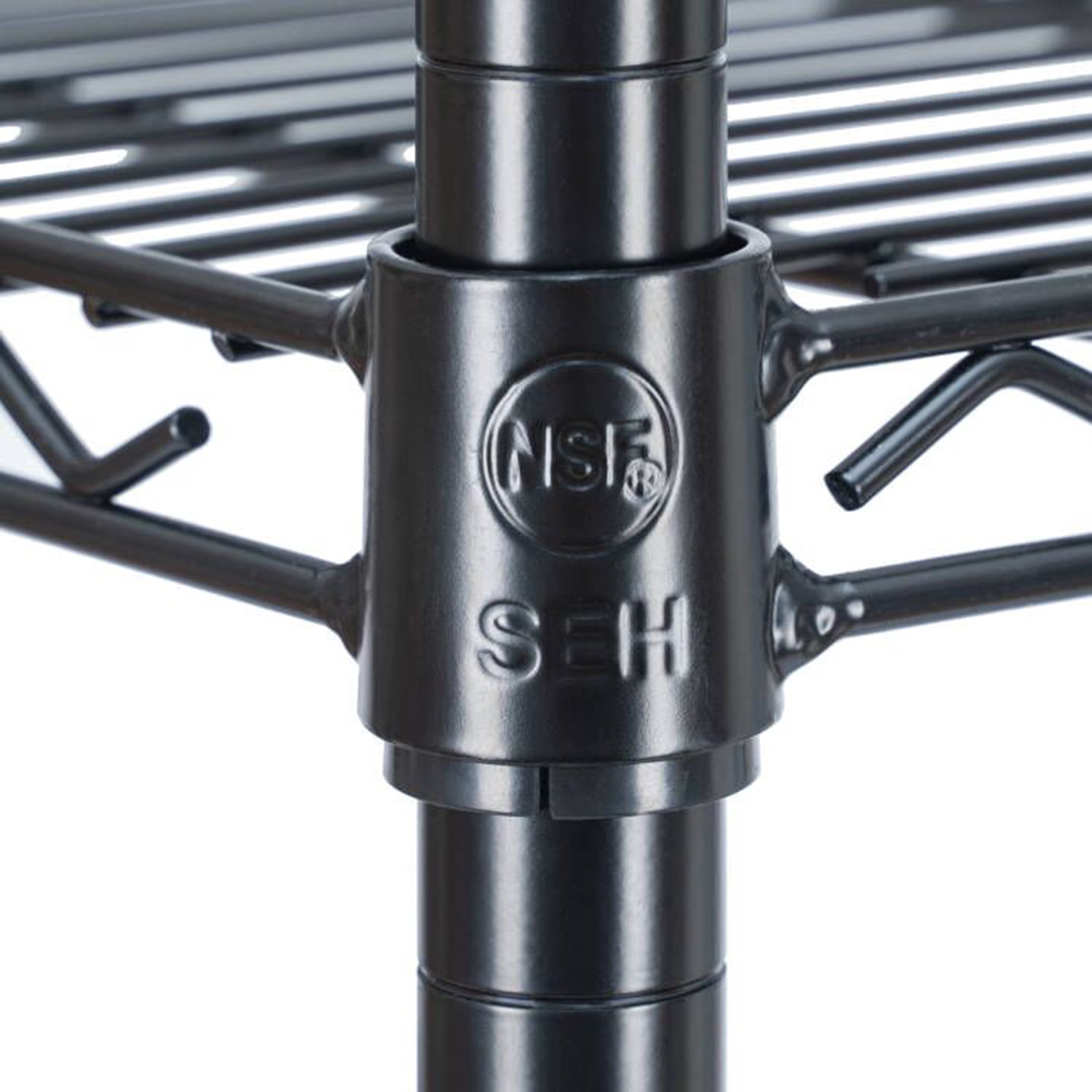 Hyper Tough 5-Tier Multipurpose Steel Wire Shelving Rack, Black, 3000 lbs Capacity