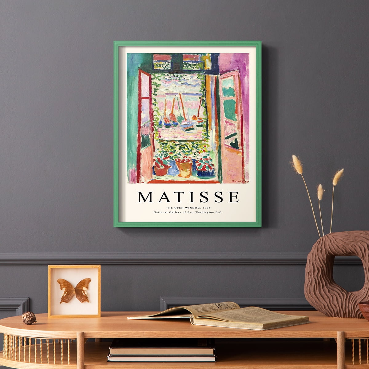 Matisse CXCVII Framed Print in Green Solid Wood 8 x 10 Framed Print