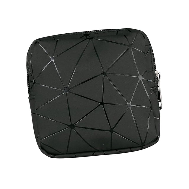 Bolsa de almacenamiento para almohadillas menstruales, bolsa para almohadillas menstruales, duradera con cremallera, bolsa portátil para períodos para Negro Fernando Bolsa de período portátil