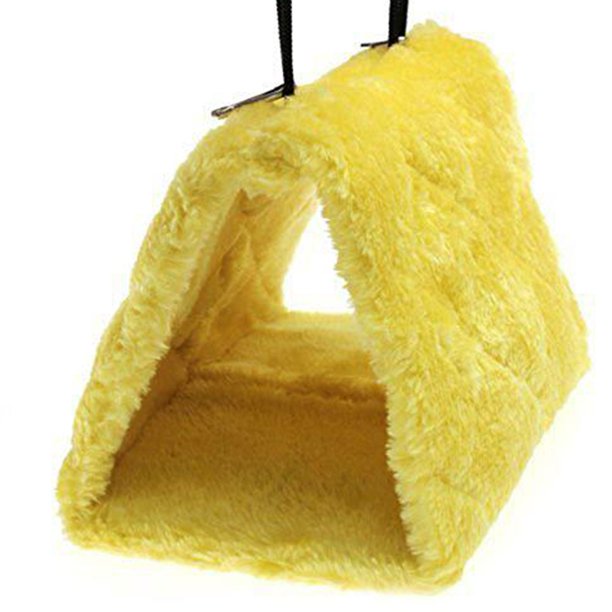 Leke Bird Parrot Bird\'s nest Hanging Cave Cage Practical Plush Snuggle Hut Tent Bed