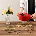 thumbnail image 5 of FREEAMG 2 Pcs Chic Sunflower Vintage Style Round Cotton Woven Pot Holders Trivets Set, Heat Resistant Pad Mat for Kitchen Decor Cup Kettle Cooking Supplies(7 and 9 inch), 5 of 5