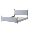 thumbnail image 3 of Christopher Knight Home 48" Striped King Upholstered Bed Frame with Headboard, Black+Blue White, 3 of 10