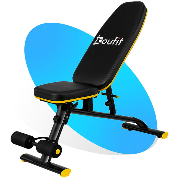 Doufit Adjustable Workout Bench, Weight Bench Press Strength Training Benches Exercise Bench Sit Up Bench for Home Gym