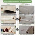 thumbnail image 5 of JERFIT Modular Cloud Sofa 4-Seater with Removable Corduroy Cover, Extra Deep Cushioned Couch for Living Room, Cream, 5 of 10