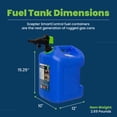 thumbnail image 3 of Scepter SmartControl Dual Handle Kerosene Can Container Jug, 5 Gallon, Blue, 3 of 11