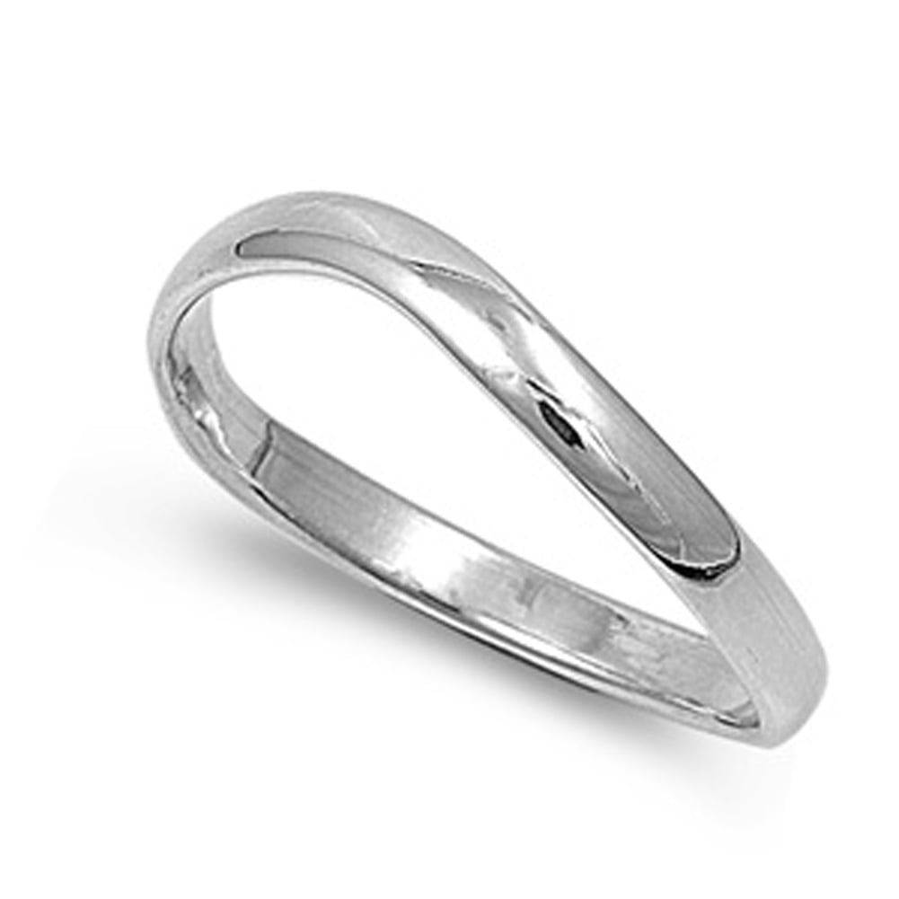 FOREVER LOVE Solid Band .925 Sterling Silver Ring Sizes 4-13 