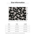 thumbnail image 5 of Honeii black white Skull bone print throw blanket, crafted from cozy cotton flannel, offers versatile home decor as a bedding suitable for all seasons.-60"x50", 5 of 6