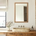 thumbnail image 3 of LuxenHome Beech Wood Frame Rectangle 35.4-Inch Tall Wall Mirror, Accent and Vanity, 3 of 7