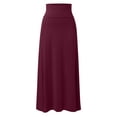 thumbnail image 2 of ZHOGXU Women'S Skirt Summer High Waist Solid Color Side Split Fashion Comfortable Maxi Skirt For Casual Daily Wear,Rd2,M, 2 of 5
