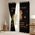 thumbnail image 3 of Erosebridal Kawaii Animal Capybara Black Out Curtains For Boys Girls,Kids Fruit Orange Curtains Pack of 2 (42x63 Each),Black Brown,Luxury Bedroom Decor, 3 of 6